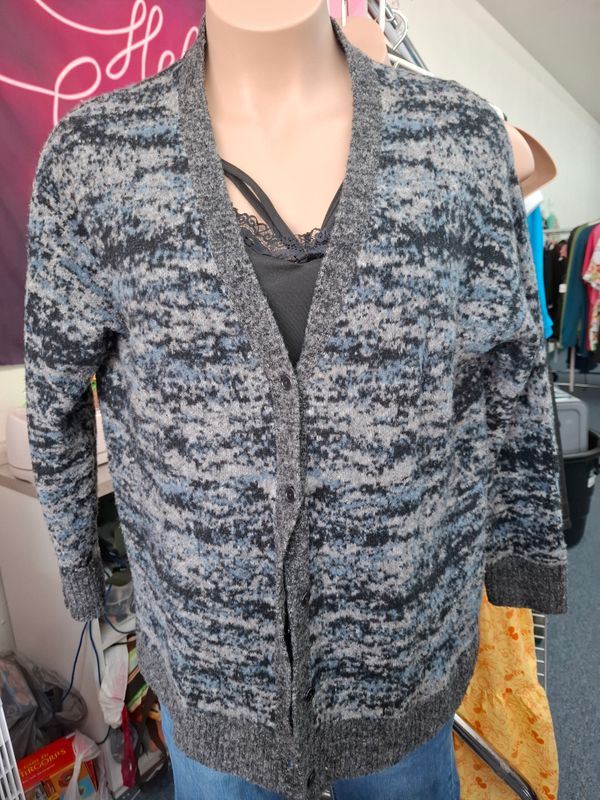 1x Athleta camo thick long cardigan sweater top