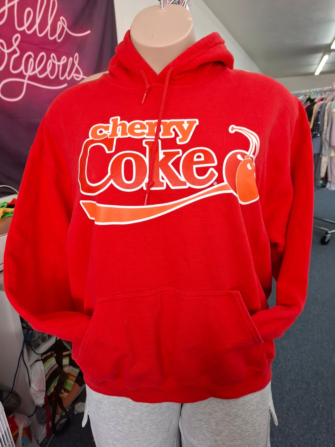 XL Cherry Coke red hoodie sweatshirt