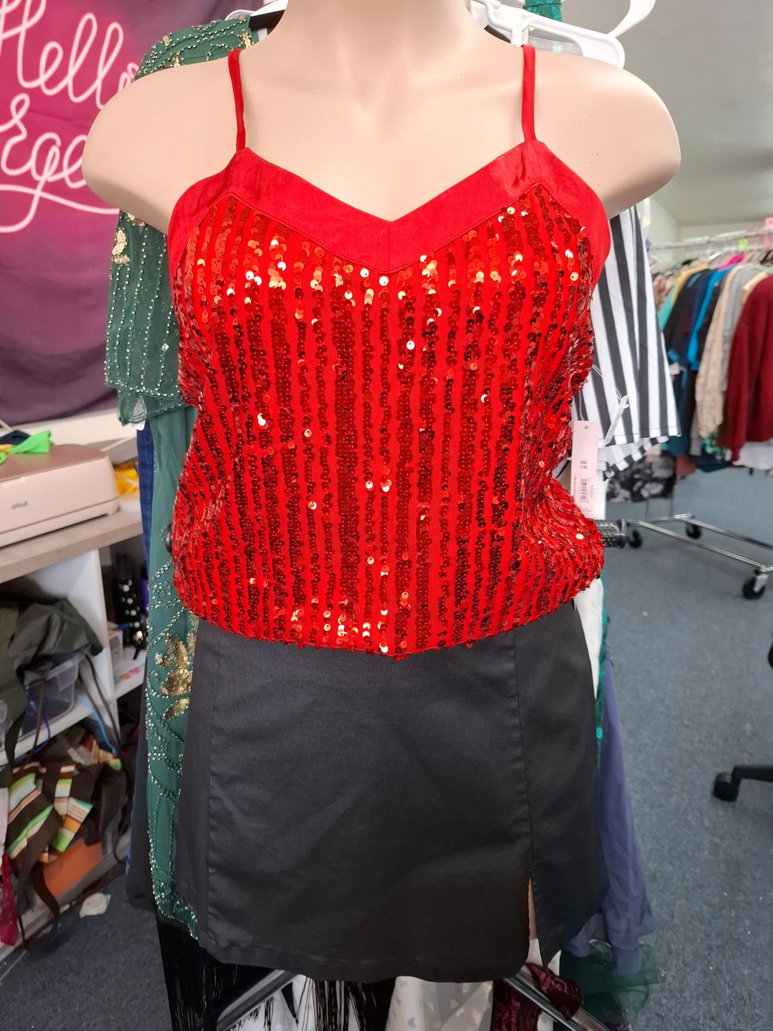 1x Nikki from Obsession party outfit tank top and skirt