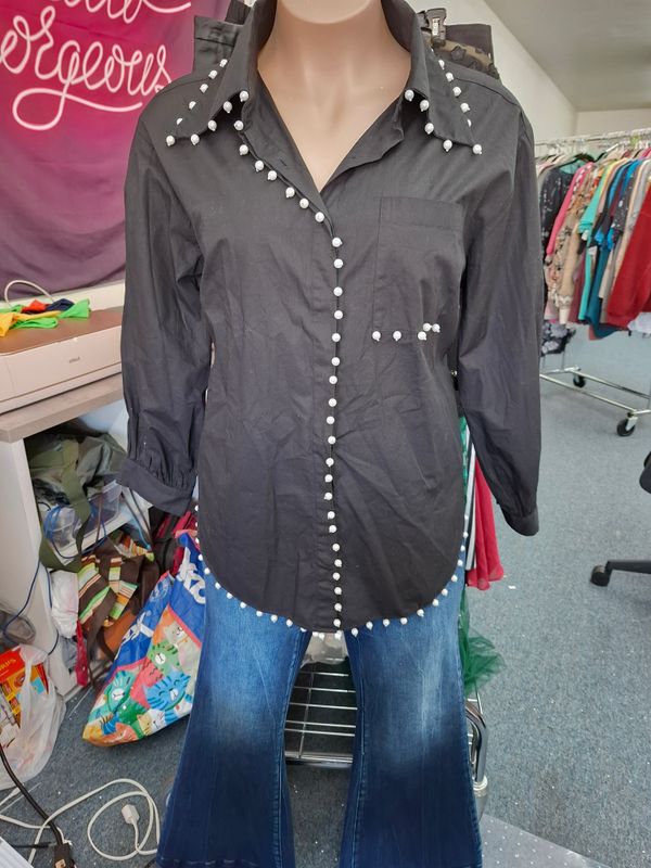 1x/16 Dolly Parton outfit Kancan flare jeans top Halloween