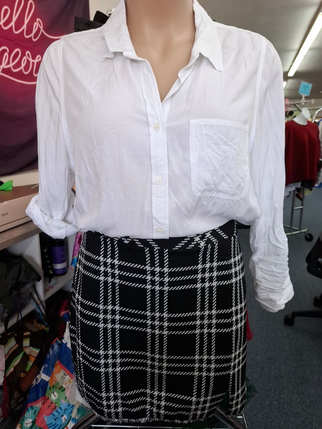 1x/2x Clueless Cher Halloween costume top and skirt