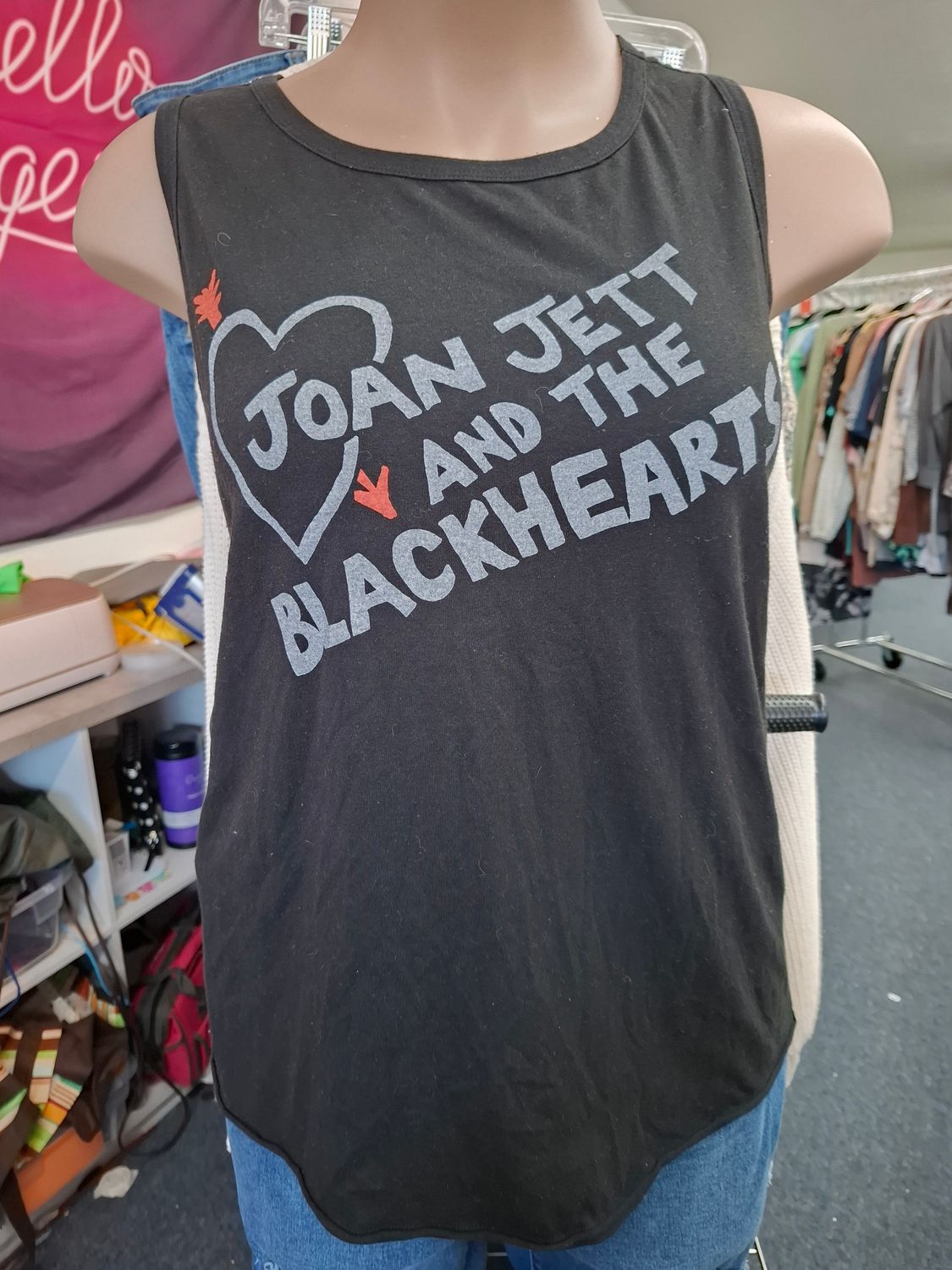 3x Joan Jett and the Blackhearts black graphic tank top