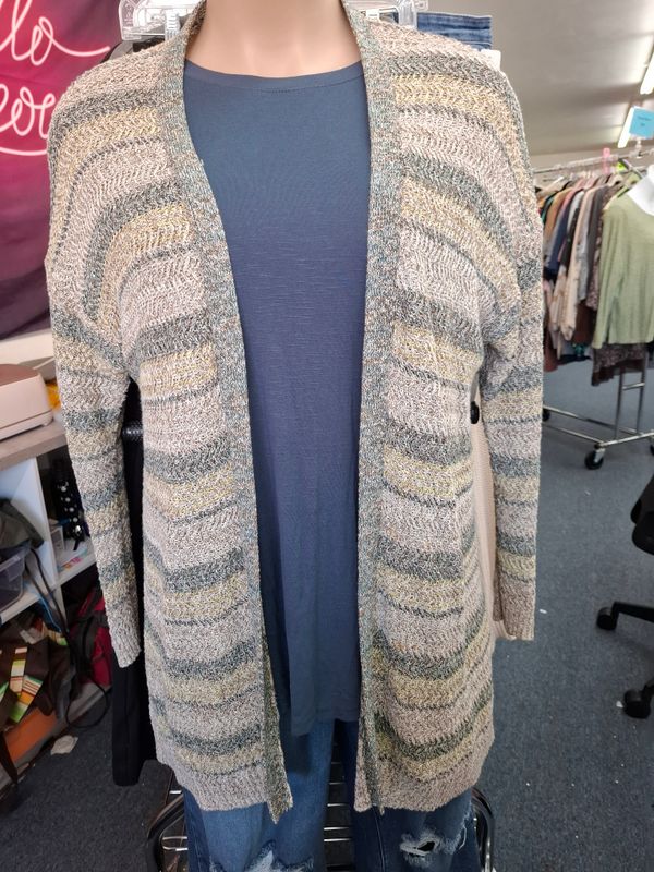 3x Lane Bryant striped glitter cardigan sweater 22/24