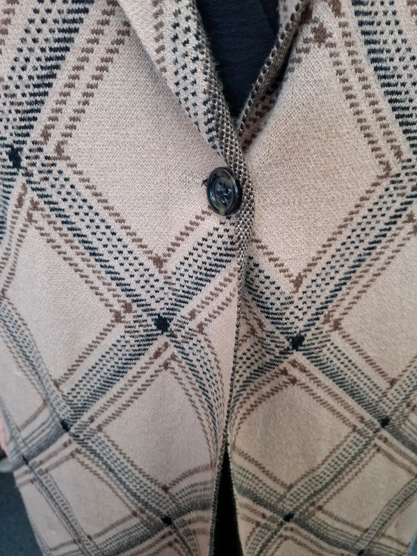 3x Madison Hudson plaid long duster cardigan jacket