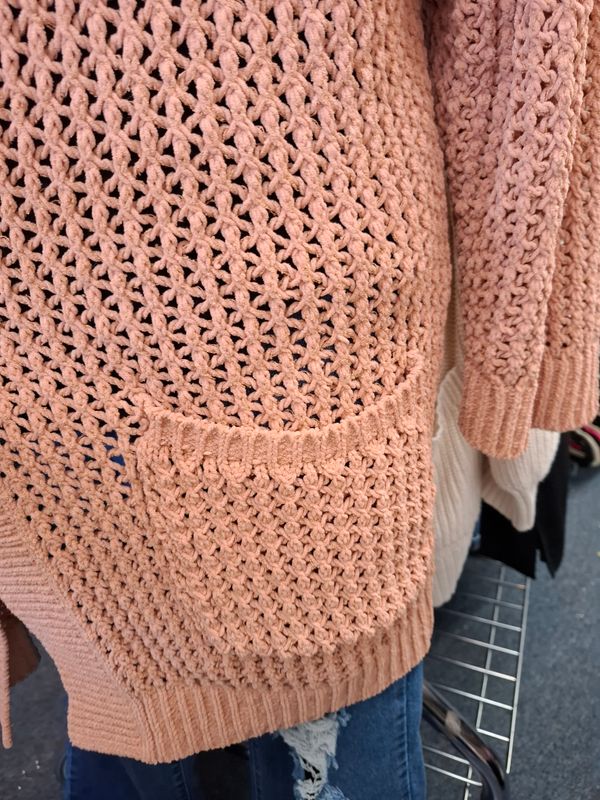 3x Ava &amp; Viv orange chunky knit cardigan sweater