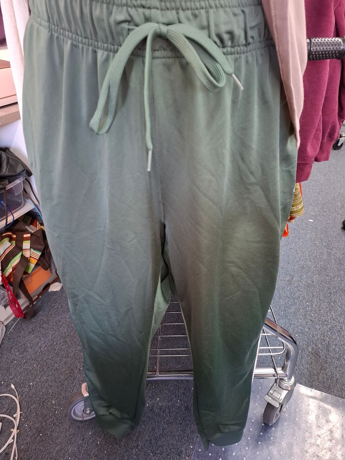3x Adidas green 3 stripe jogger athleisure pants
