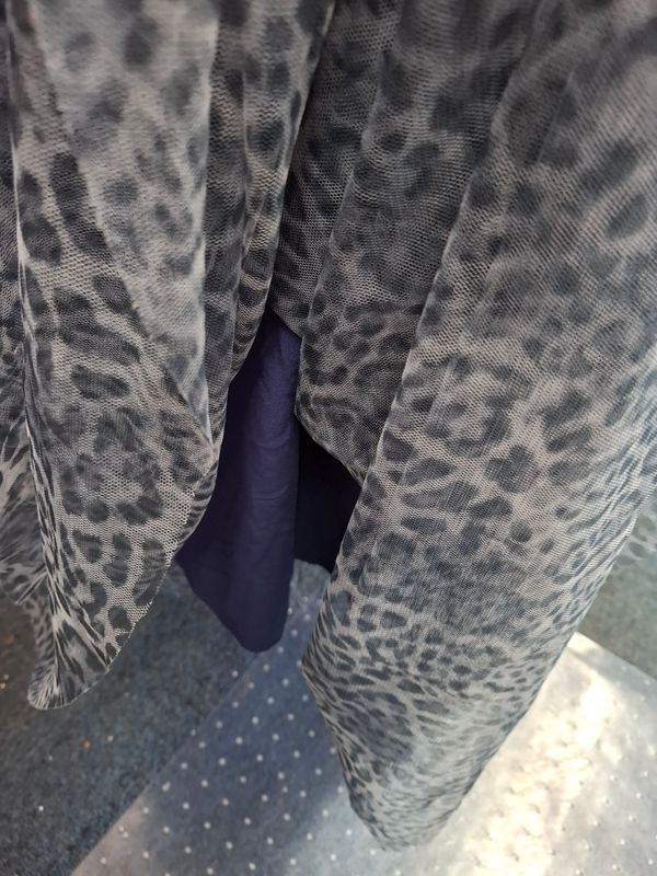 3x Oddi leopard print tulle maxi skirt