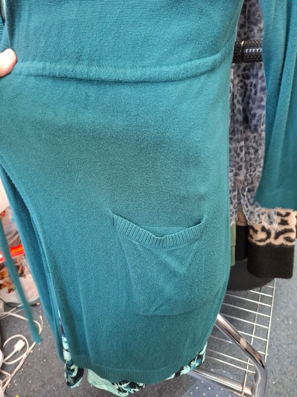 3x Torrid teal hooded cardigan sweater slim fit