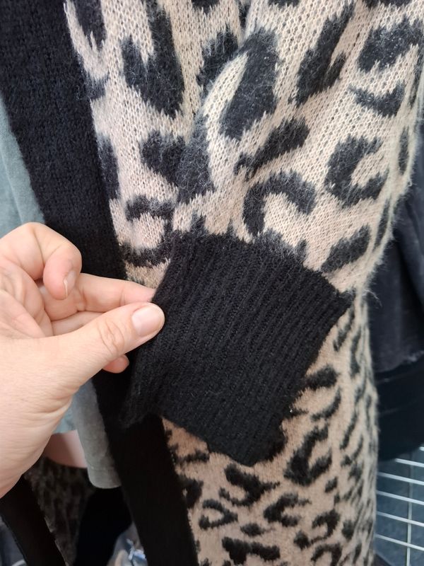 3x Marled Reunited Clothing animal print cardigan sweater