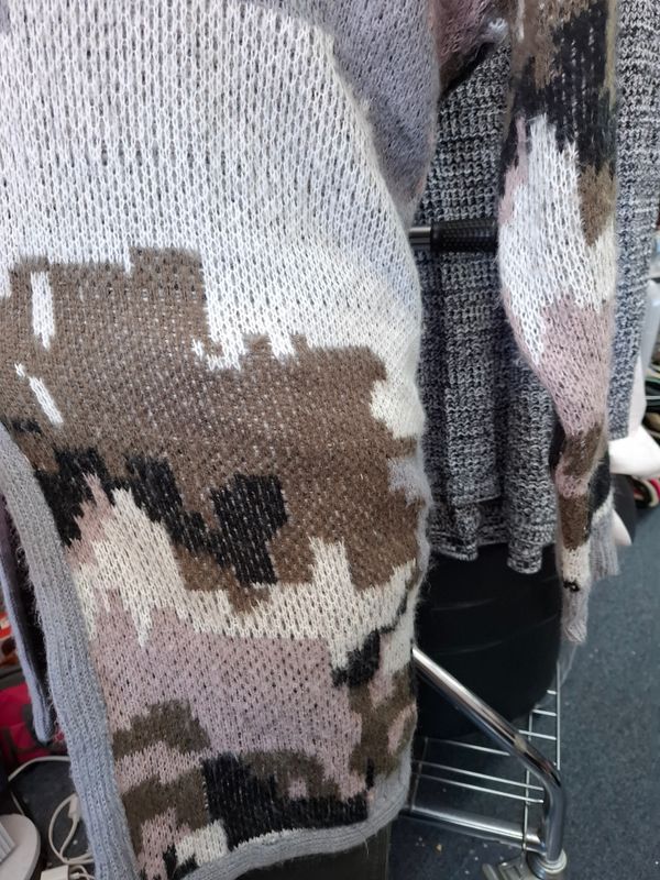 2x Lane Bryant camo thick long cardigan sweater