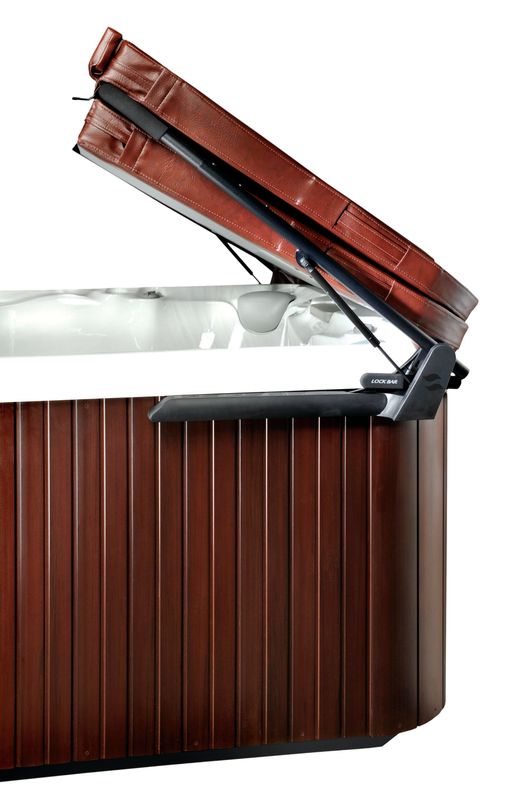 léve couverture spa gris sur spa brun fond bblanc