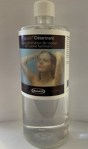 produit entretien hammam bouteille trasnparante  étiquette noir