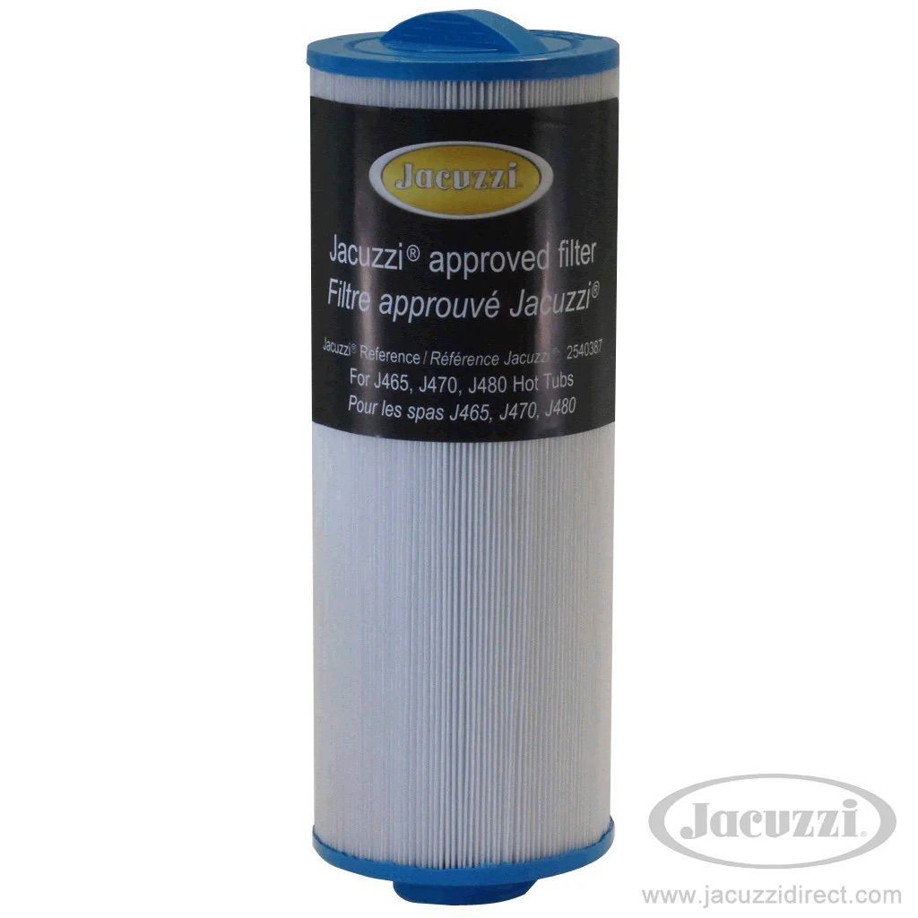 filtre pour spa blanc et bleu