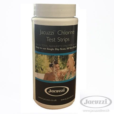 Bandelettes Test Chlore produit test spa pour chlore boitte blanche étiquette noir