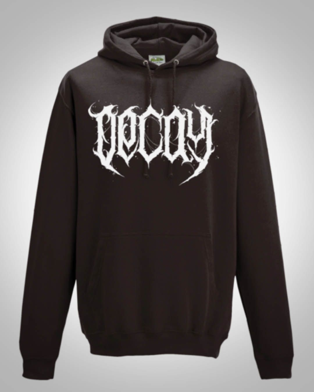 PRE-ORDER "DECAY" Unisex black hoodie w/ white logo
