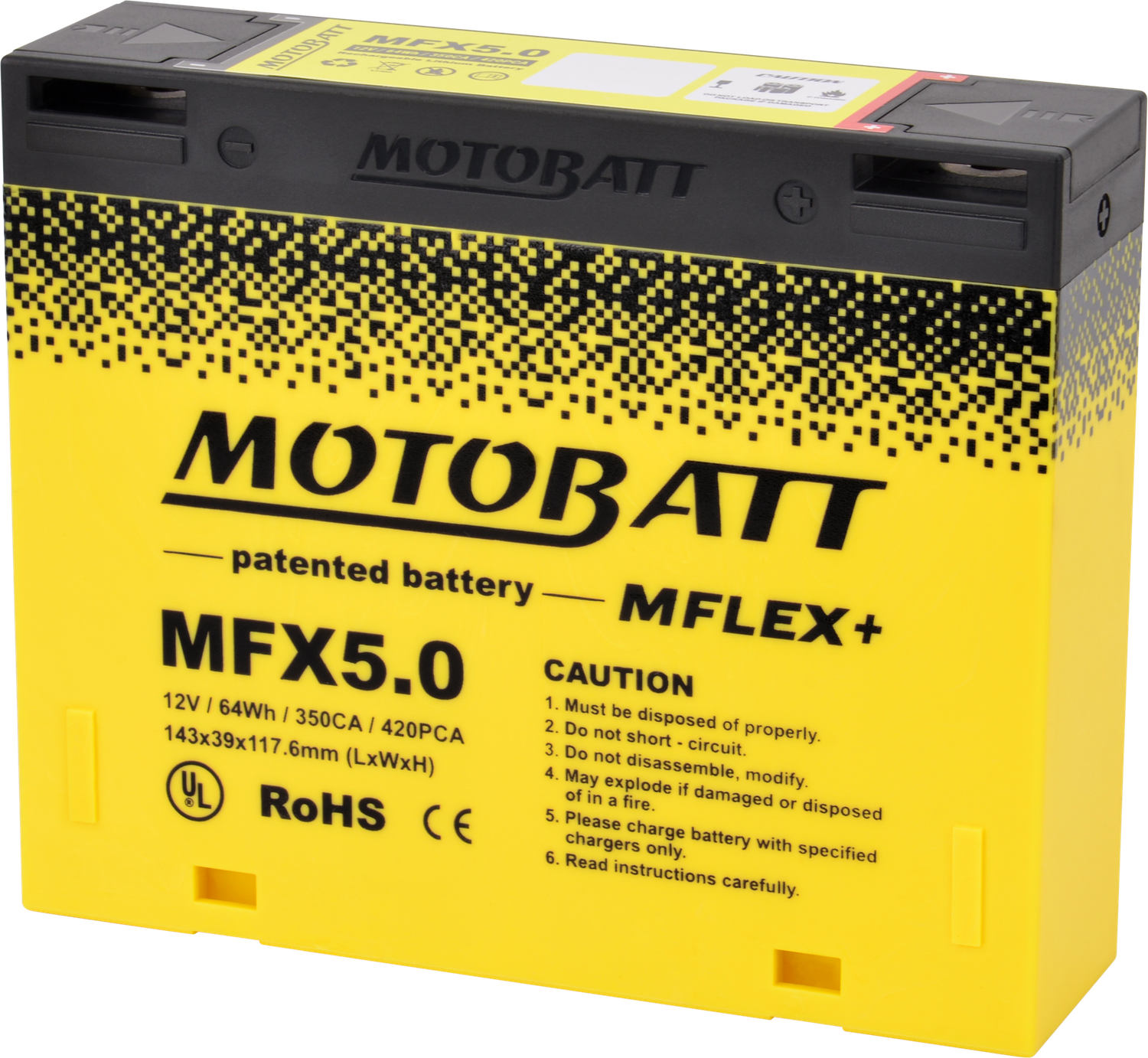 Motobatt MFX5.0 Battery (350CA/420PCA)