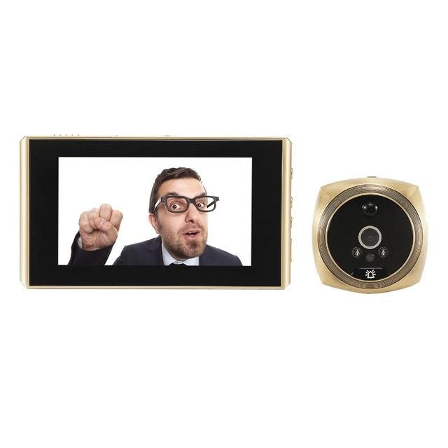 NNEDSZ 4.3 Screen Video Doorbell With 2.0Mp Resolution - Gold
