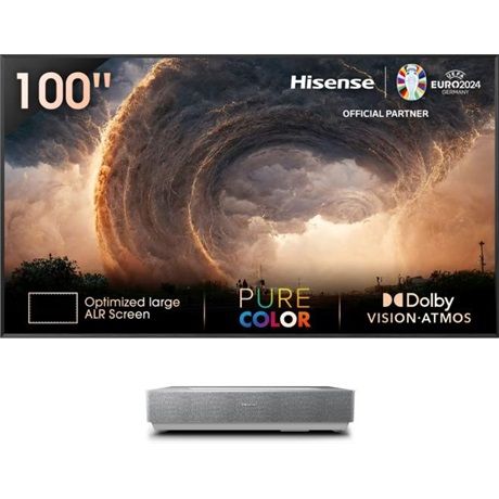 HISENSE 100L5HD 100"/254 cm képátlójú 4K ultra rövid vetítési távolságú HDR Smart Laser TV (100L5HD)