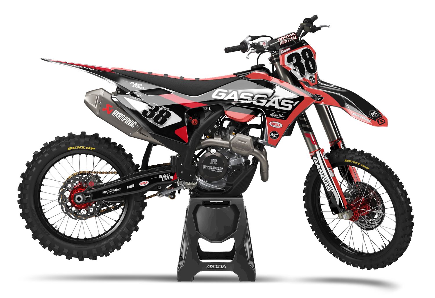 Gas Gas Dean Black Graphics Kit "BLACK"