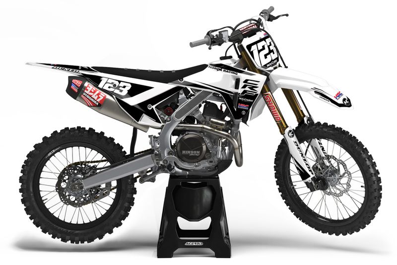 White Racing Motorcycle Sleek-White
