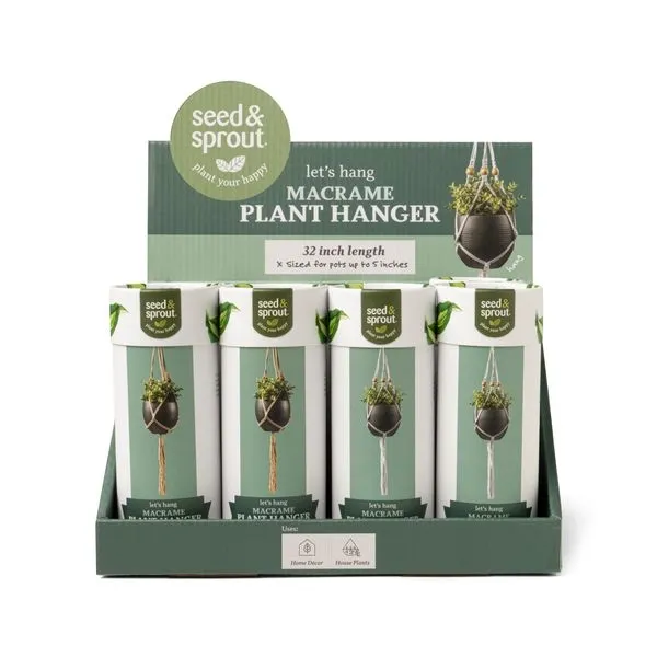 Seed & Sprout Let's Hang Macrame Plant Hanger