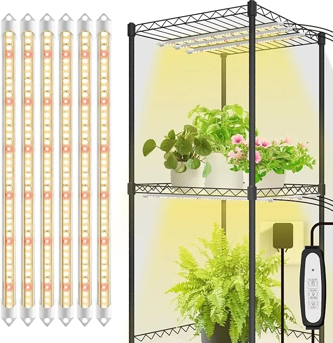Easy Grow, 4000K Led Full Spectrum Grow Lights, 6 Pcs
