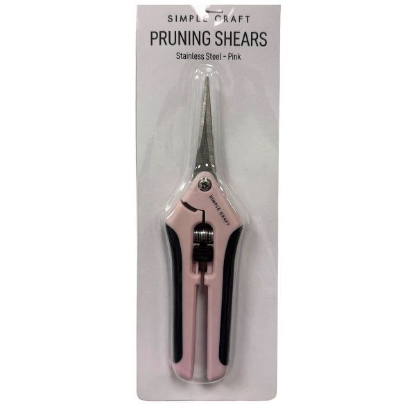 Simple Craft Precision Pruning Shears - Pink -Titanium Blade