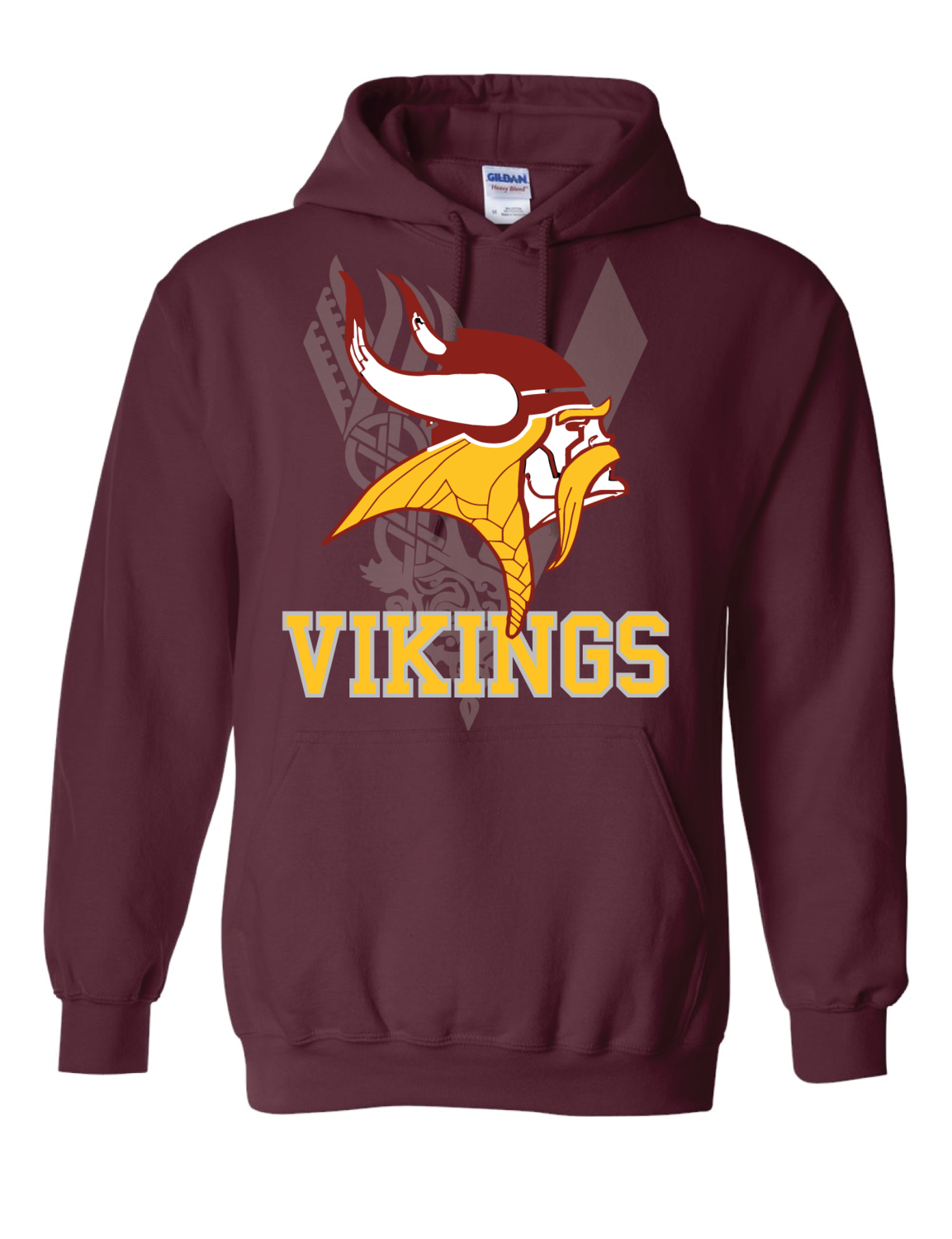 Vikings Fan Heavy Blend Hooded Sweatshirt - Gildan Vikings Fan Heavy Blend Hooded Sweatshirt - Gildan