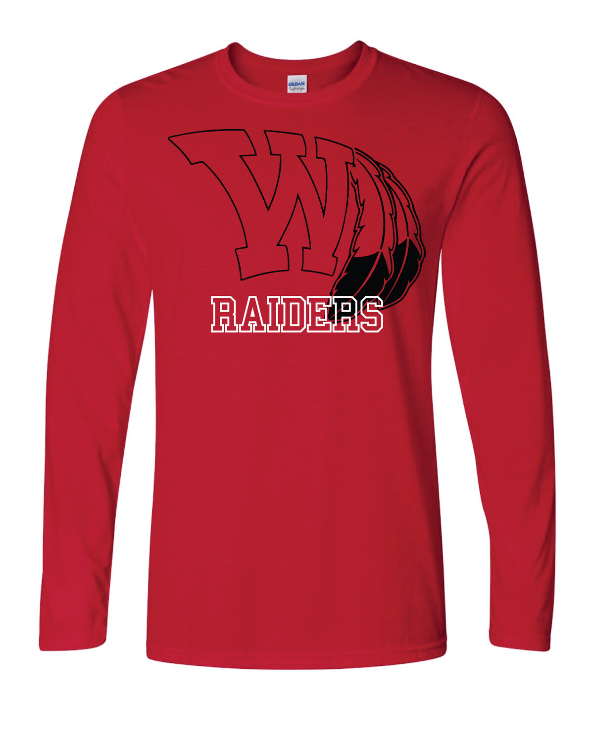 Raiders Fan Long Sleeve Shirt - Gildan - Softstyle T-Shirt Raiders Fan Long Sleeve Shirt - Gildan - Softstyle T-Shirt