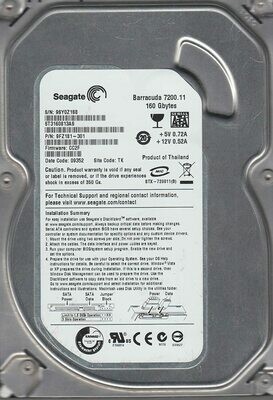 Disco Duro Pull Seagate ST3160 - 160 GB Disco Duro Pull Seagate ST3160 - 160 GB
