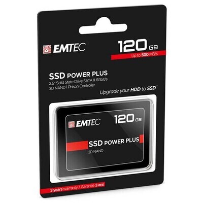 Disco Duro Solido Emtec 120GB SSD 2.5" 3D Nand Sata 3 Disco Duro Solido Emtec 120GB SSD 2.5" 3D Nand Sata 3