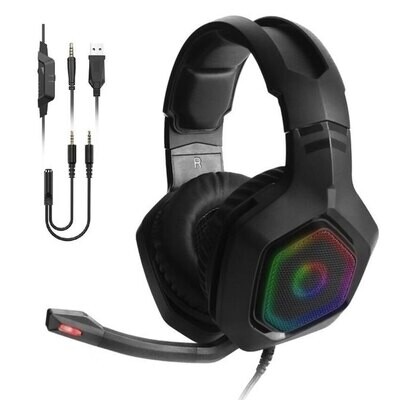 Audifonos-Nibio K10 Infinity Gaming-Microfono-3.5MM-USB-Negro- Rgb Audifonos-Nibio K10 Infinity Gaming-Microfono-3.5MM-USB-Negro- Rgb