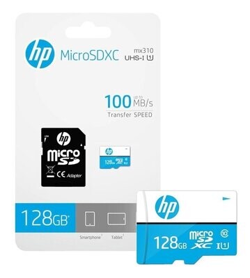 Memoria Micro SD-HP-MX330-128 GB-Clase 10-c/Adaptador Memoria Micro SD-HP-MX330-128 GB-Clase 10-c/Adaptador
