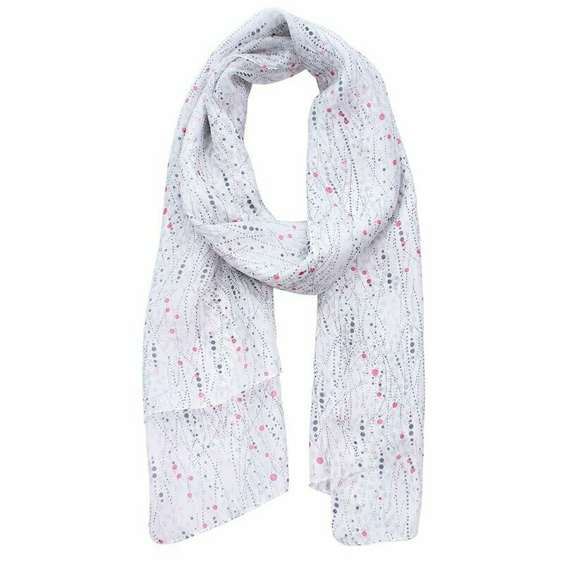 Celia Hand Printed Mini Spot Pure Silk Scarf - last one! Celia Hand Printed Mini Spot Pure Silk Scarf - last one!