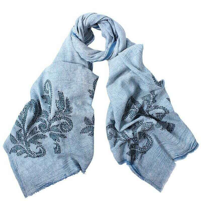 Camira Hand Stitched Kantha Embroidered Pure Cotton Scarf Camira Hand Stitched Kantha Embroidered Pure Cotton Scarf