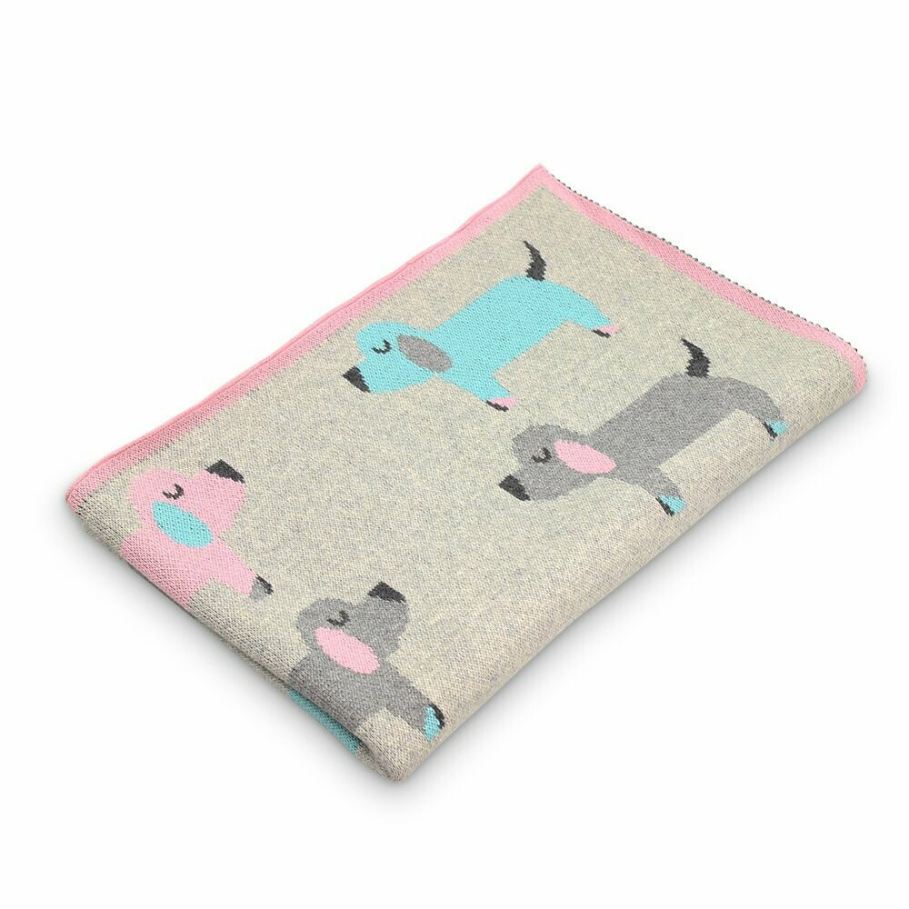 Puppies Cotton Baby Blanket