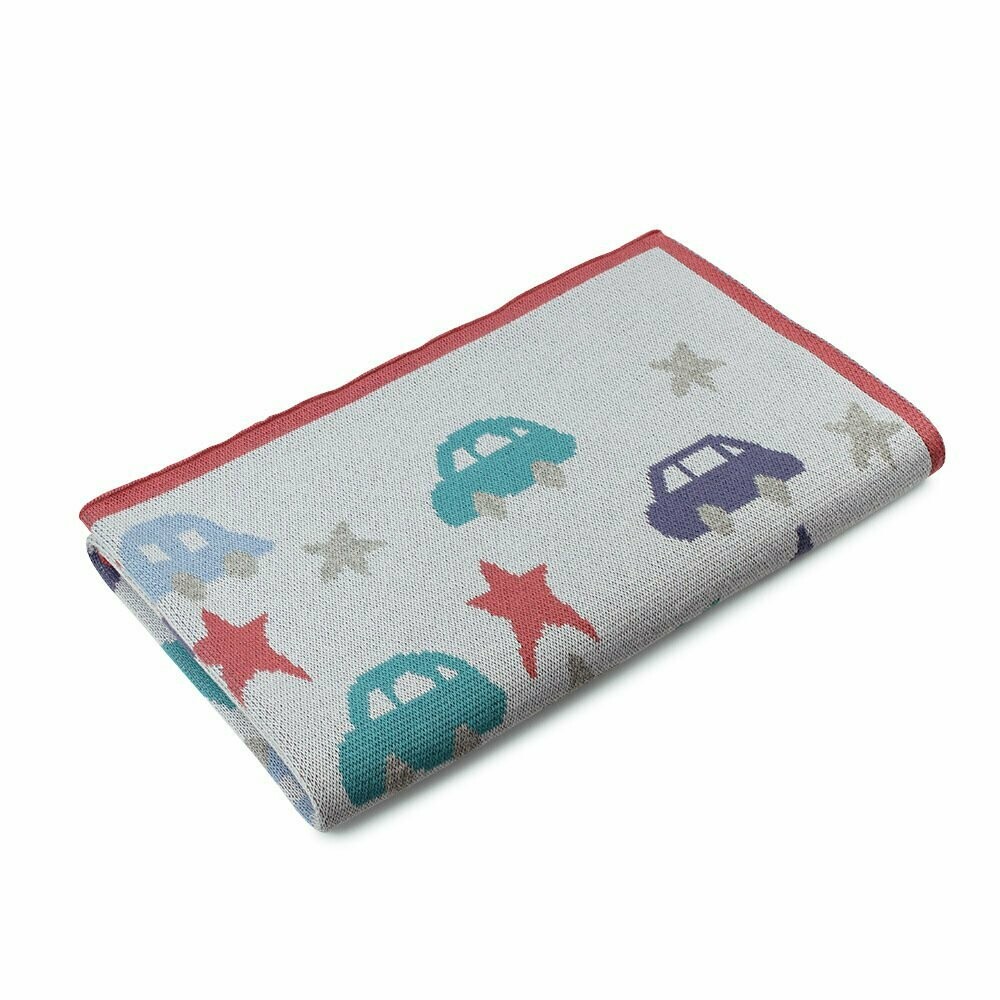 Cars and Stars Pure Cotton Baby Blanket