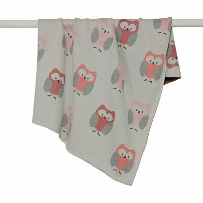 DLUX Baby Owls Stroller Blanket with stripe and owls design and free gift wrapping.