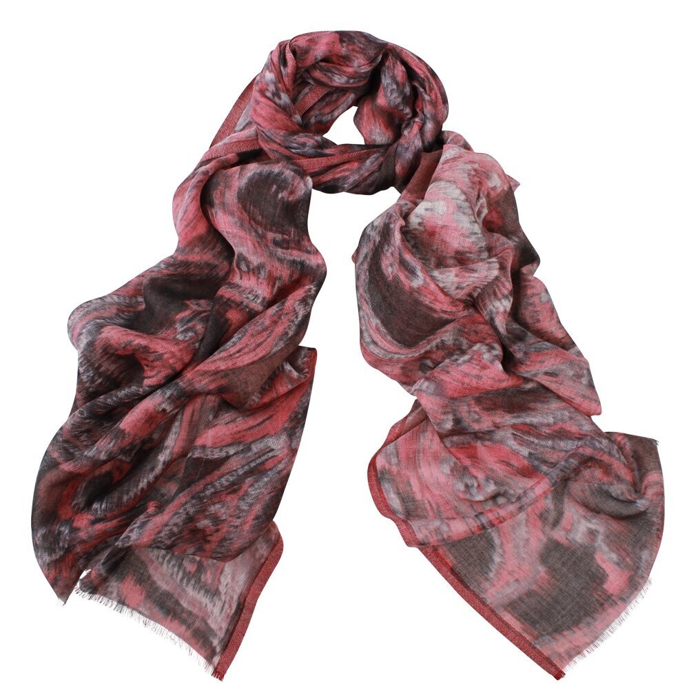 HARRIS Wool Silk Large Paisley Print Scarf