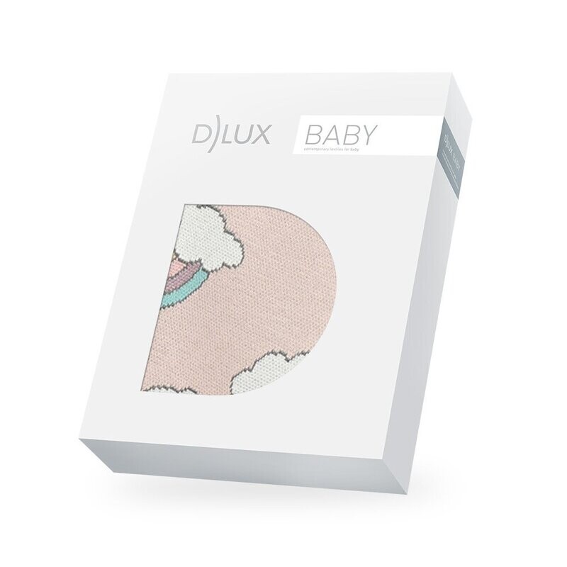 DLUX Baby Dream Stroller Blanket with jacquard rainbow pattern and free gift wrapping.
