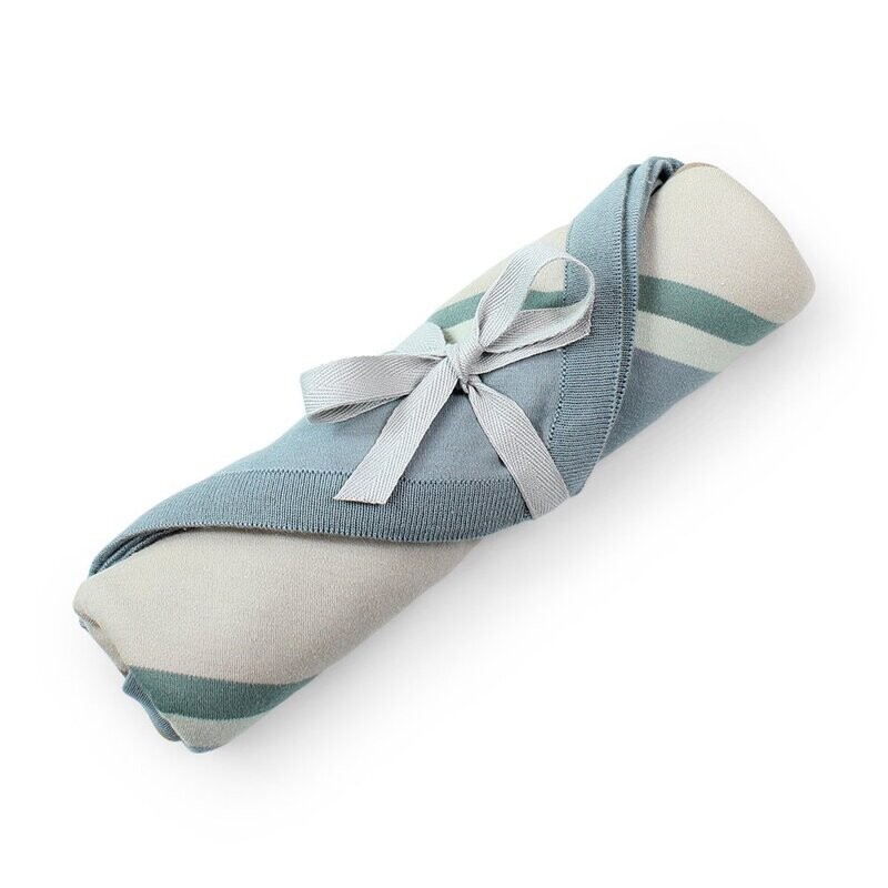 DLUX Baby Alfie Contemporary Stripe Jersey Baby Blanket with stripe design and free gift wrapping.