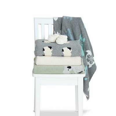 Turtle Love Pure Cotton Baby Blanket - last one! Turtle Love Pure Cotton Baby Blanket - last one!