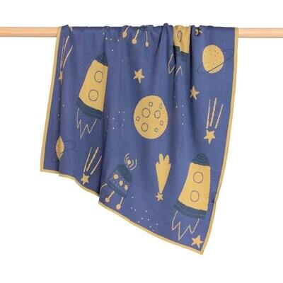 Space Rockets Pure Cotton Stroller Blanket - last few! Space Rockets Pure Cotton Stroller Blanket - last few!