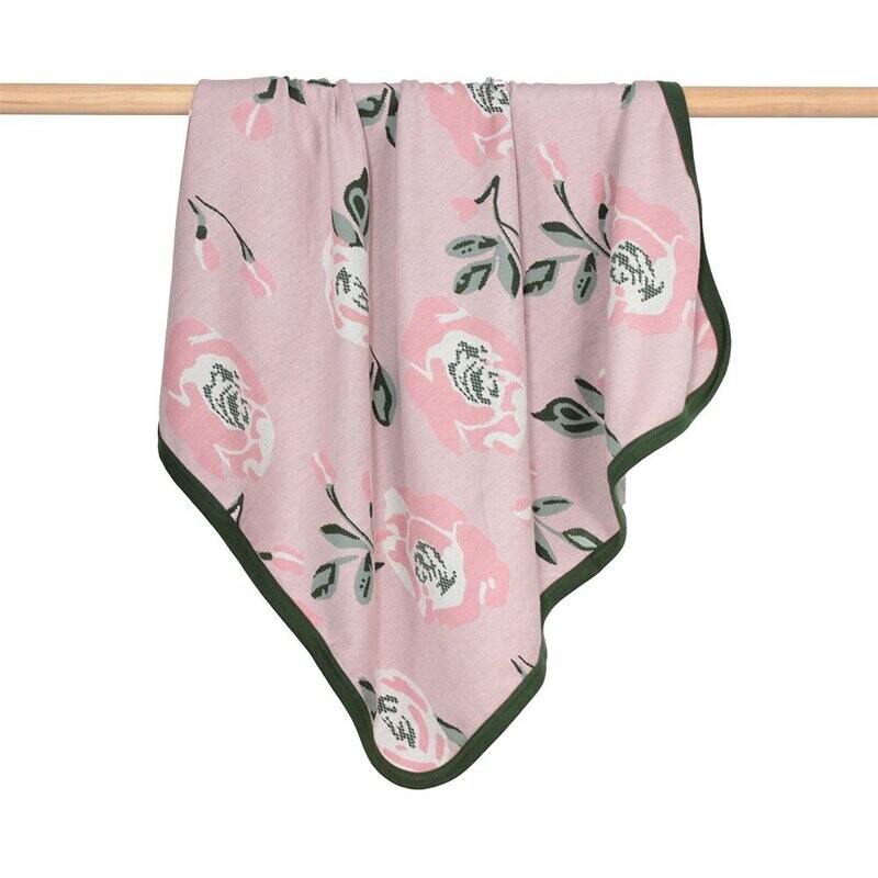Flower Jacquard Knitted Baby Blanket - last few! Flower Jacquard Knitted Baby Blanket - last few!