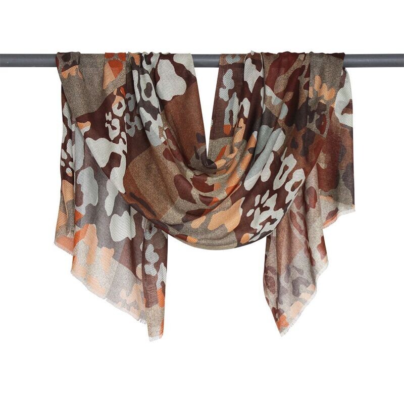 Animal Jigsaw Pure Wool Modal Scarf - last few! Animal jigsaw design wool scarf