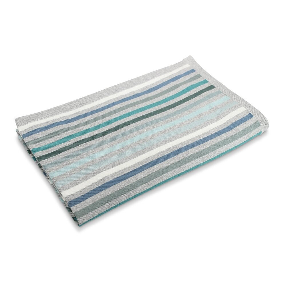 Piccolo Pure Cotton Baby Blanket - Blue, Colours: Blue