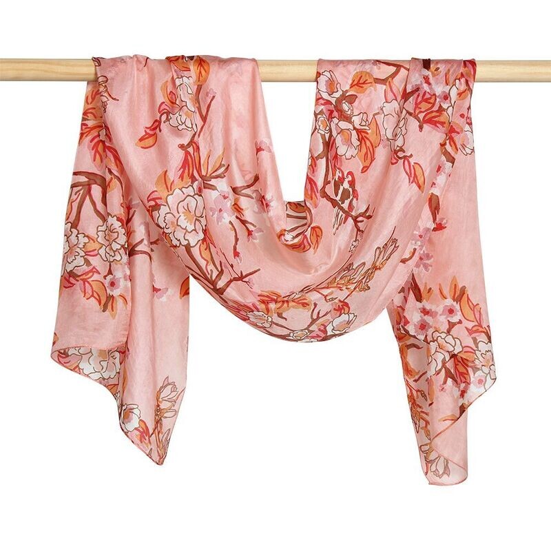 Kyoto Cherry Blossom Pure Silk Scarf - Last one!