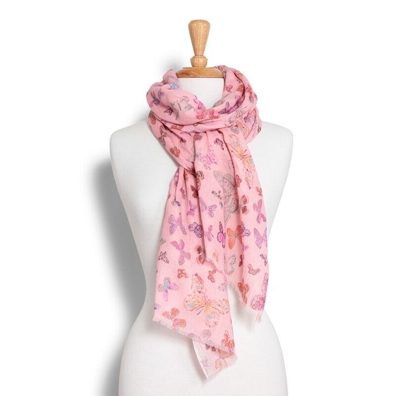 Butterfly Pure Cotton Twill Scarf Butterfly Pure Cotton Twill Scarf