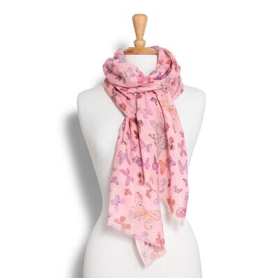 Butterfly Pure Cotton Twill Scarf Butterfly Pure Cotton Twill Scarf