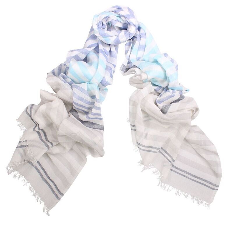 Pippa Handloomed Classic Stripe Pure Cotton Scarf - last few!
